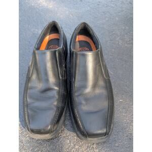 Dunham Men's Dillon Slip On Black Loafer Leather Dress Shoes‎ Sz Size 9 DABO1